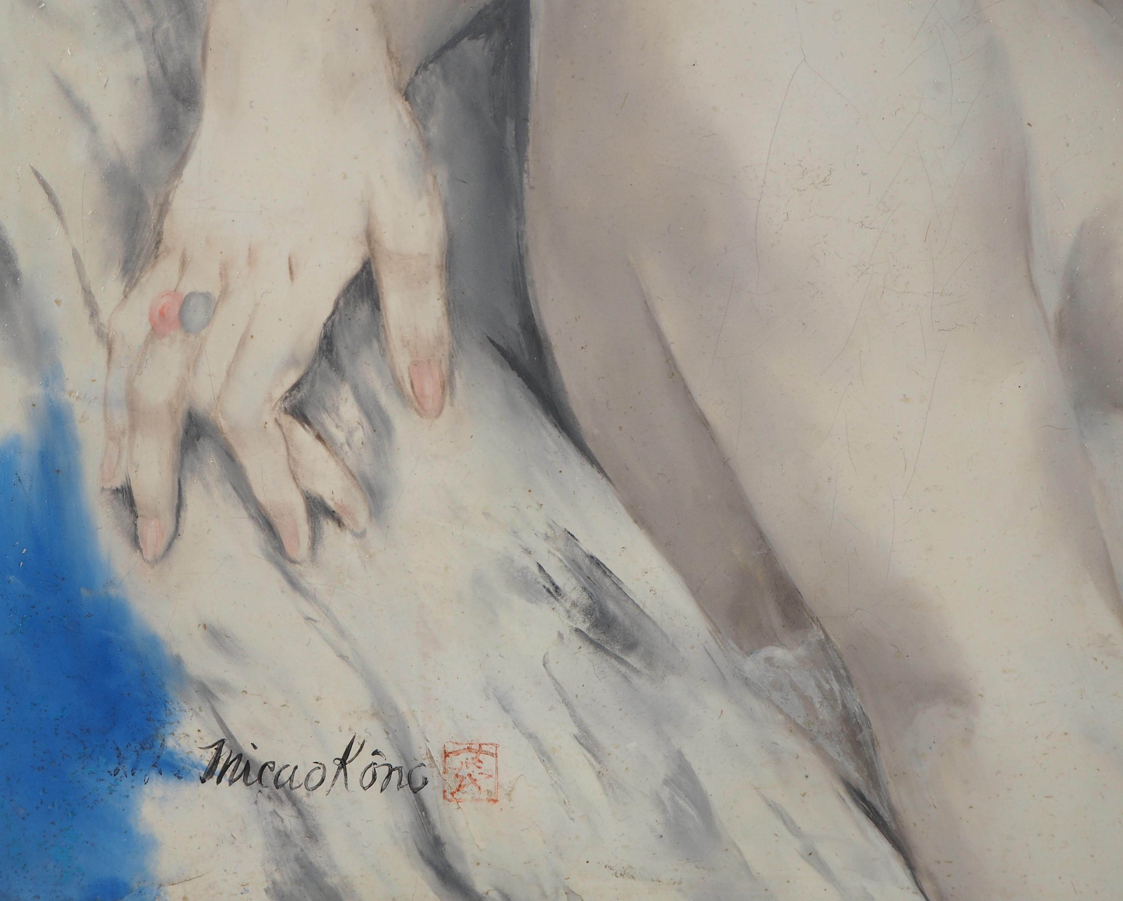 Asleep Ballerinas - Original Oil on Canvas - Signed For Sale 1