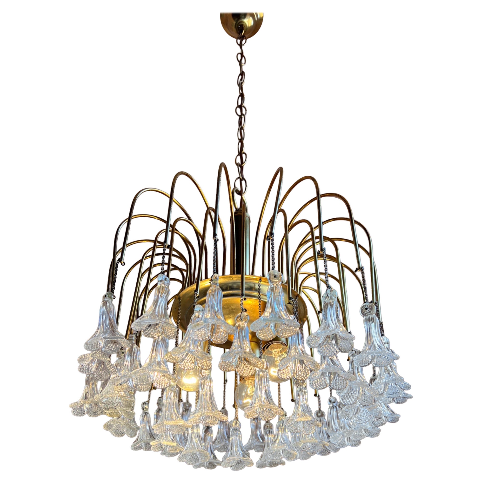 Micentery Modern floral Murano glass Chandelier by Venini