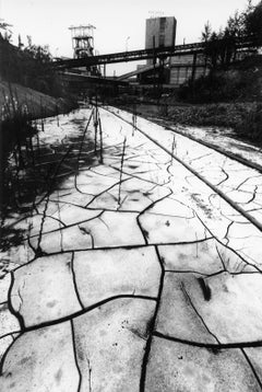 Secadero de la Mina 1 de Mayo, Silesia años 70, Paisaje industrial fotografía de época