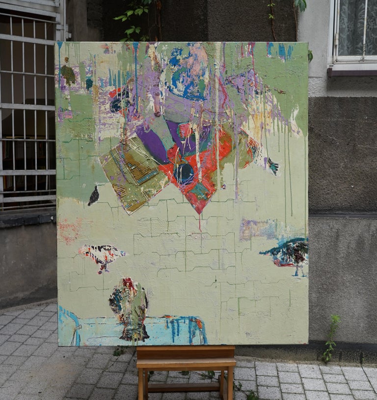 Michał Cygan - Homeless - Polish Young Art, Contemporary Oil Abstract ...