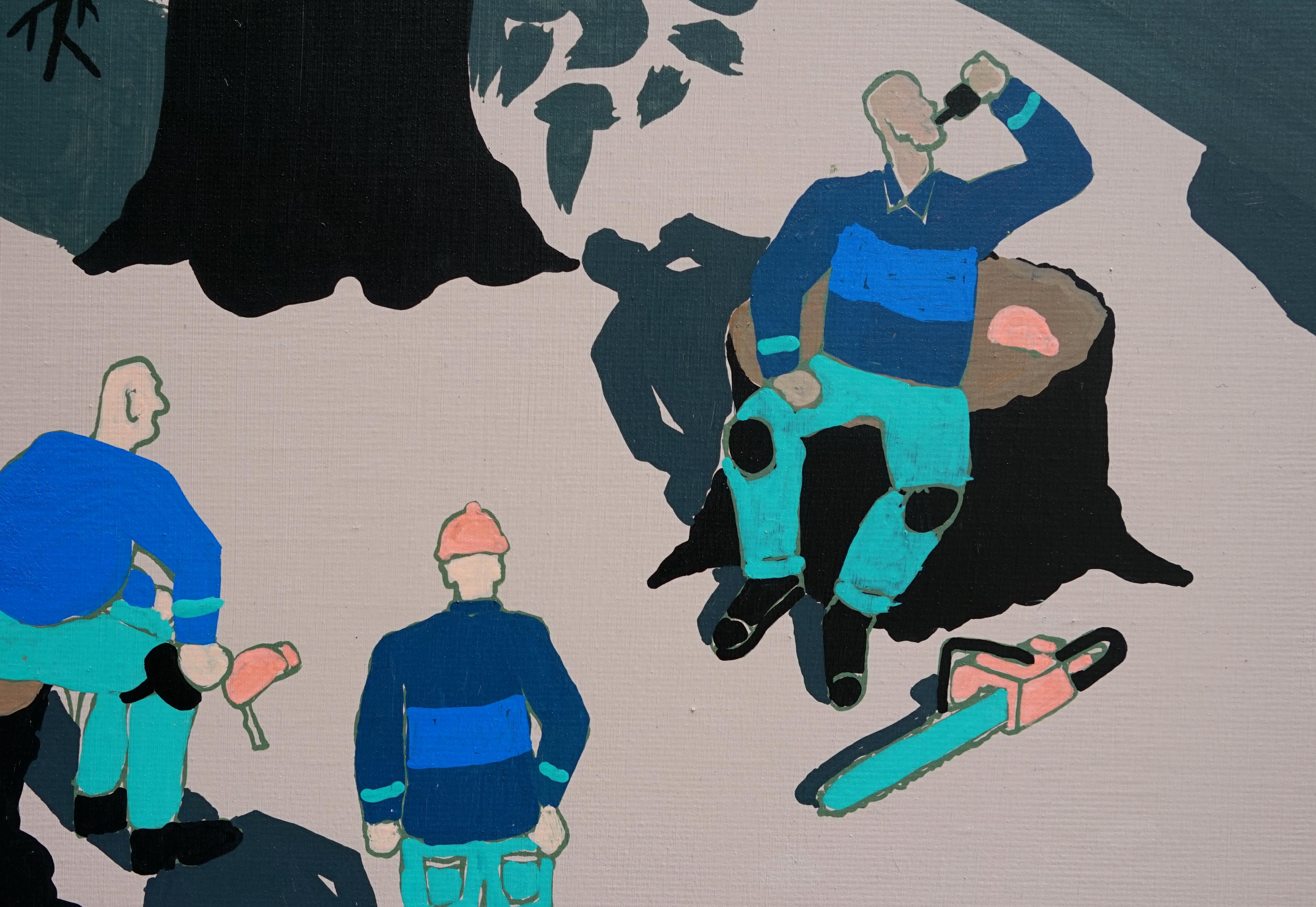 El Bosque - Arte Joven Polaco, Pintura Figurativa Contemporánea, Arte Callejero en venta 1