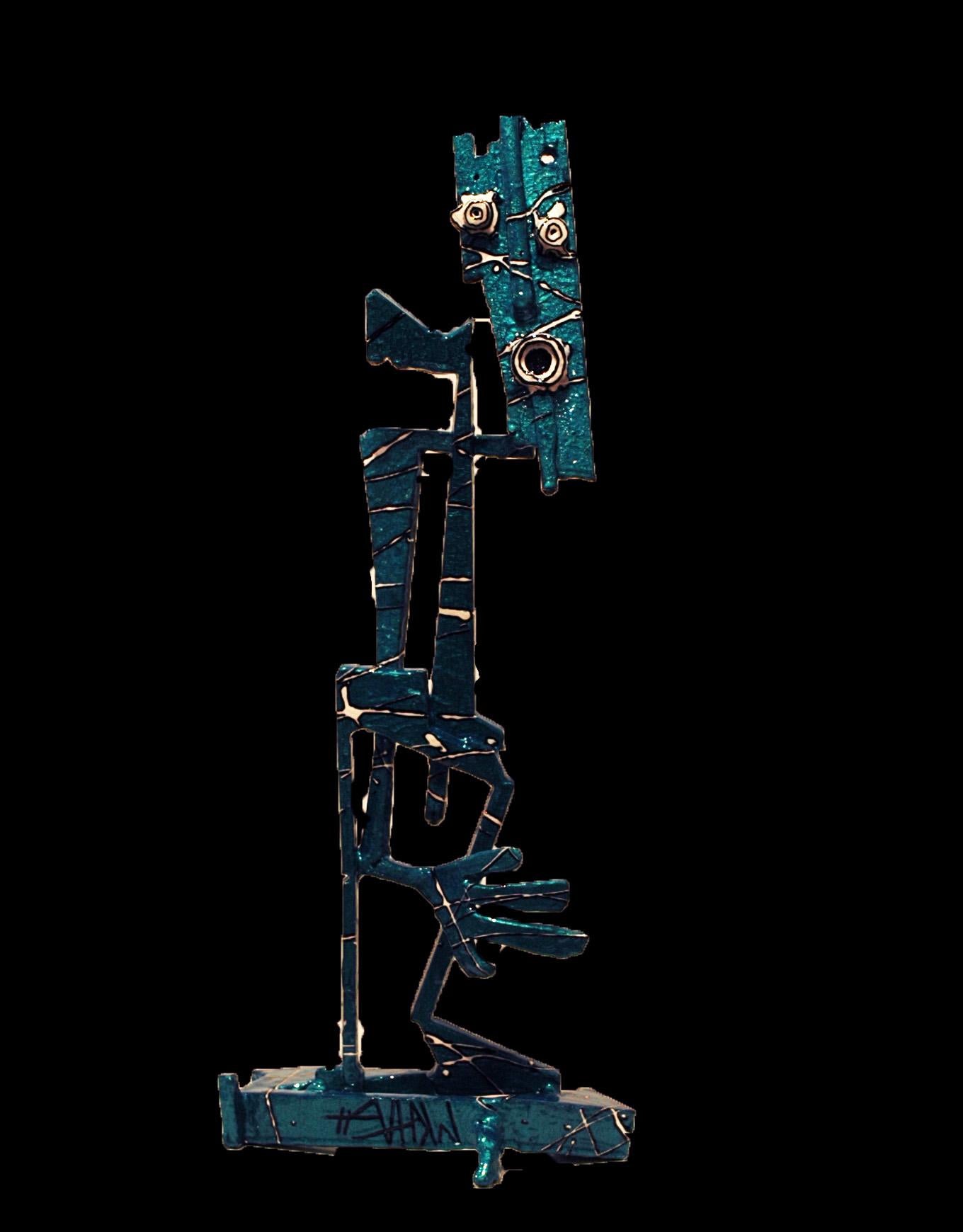 Michadu Abstract Sculpture - Bleubite