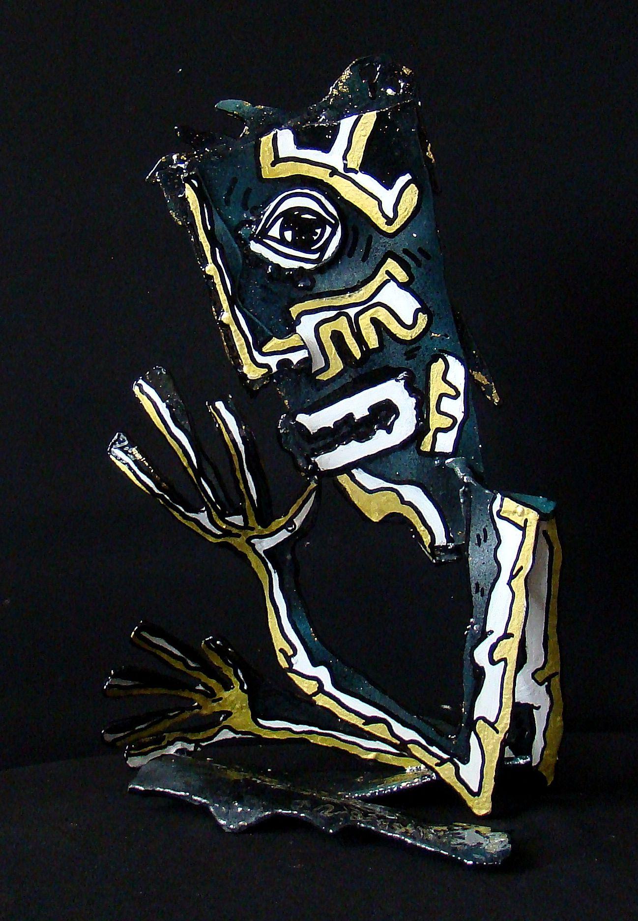 Midas Vous Salue - Cubist Sculpture by Michadu