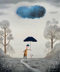 Always There For You - Original people surrealistic painting - contemporary art