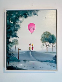 Love Lifts Up, Original 65 x 55 Oil on Canvas Signed Contemporary Surrealism Art