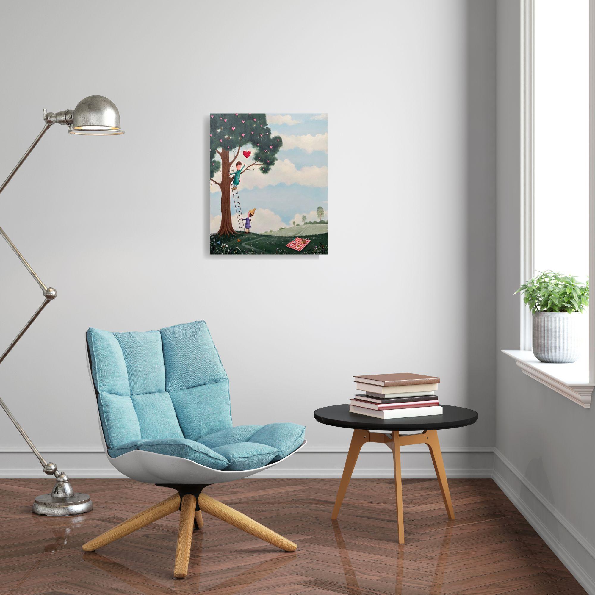 Reach Out For Love - Original people surrealistic painting - contemporary art - Painting by Michael Abrams