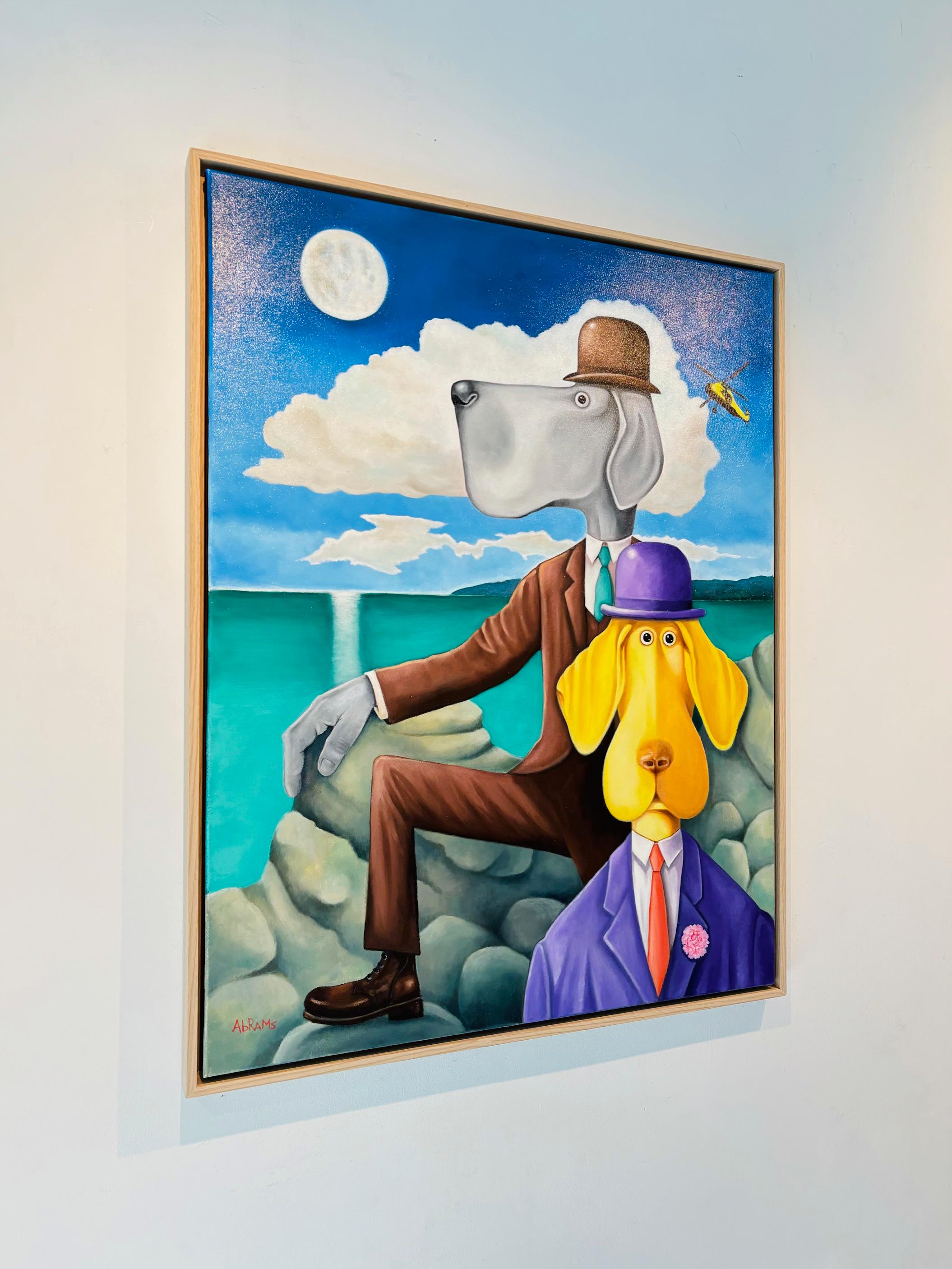 Rescue Dogs - Original animal surrealistic painting-contemporary art For Sale 1