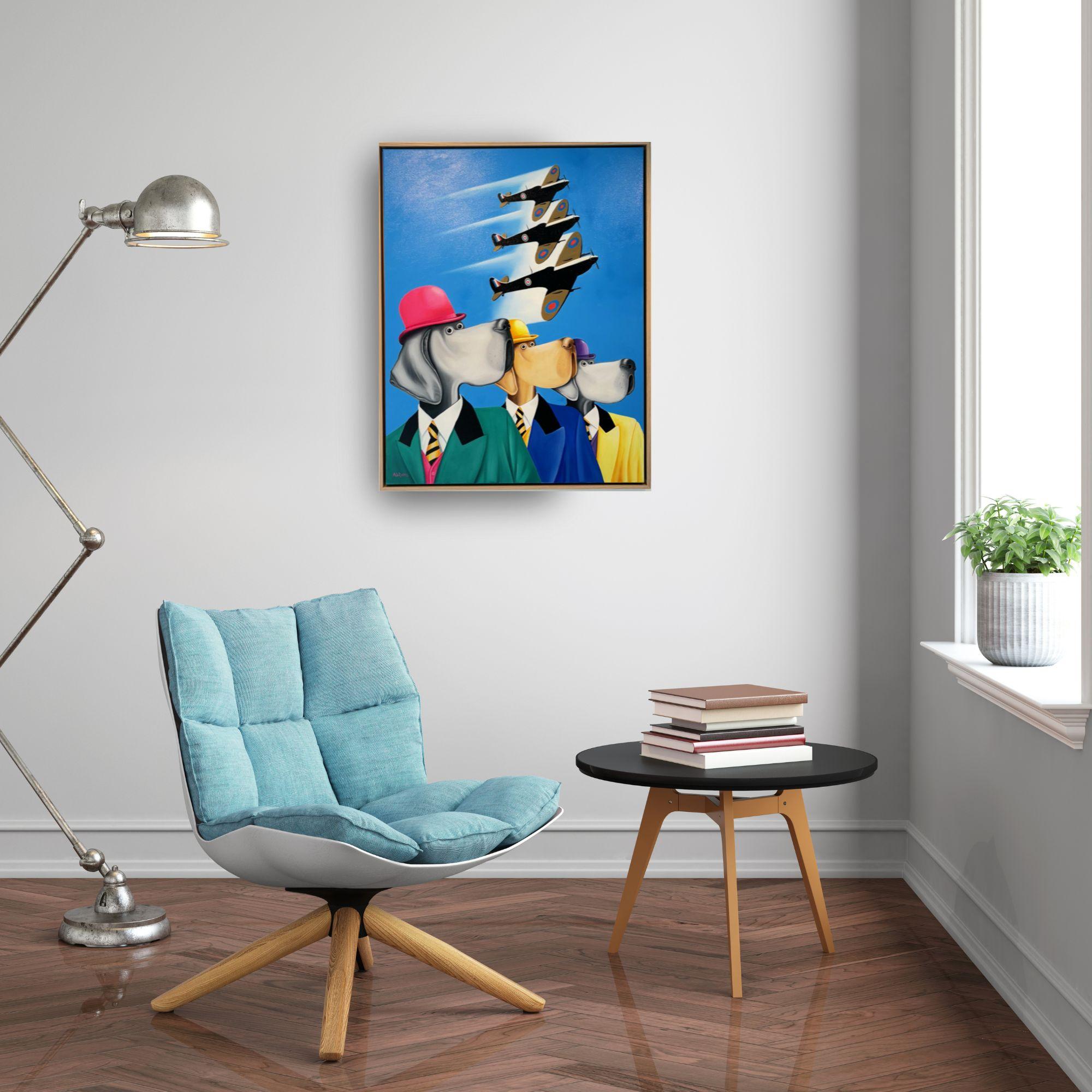 Top Dog - Original surrealistische Tiermalerei - Zeitgenössische Kunst im Angebot 2