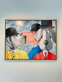 Who? Why? What?-Original realism animal surrealism oil painting-contemporary art