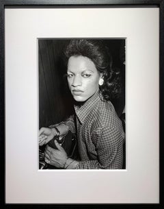 70s Nightclubs of Chicago South Side - Man in makeup - Framed vintage Photograph