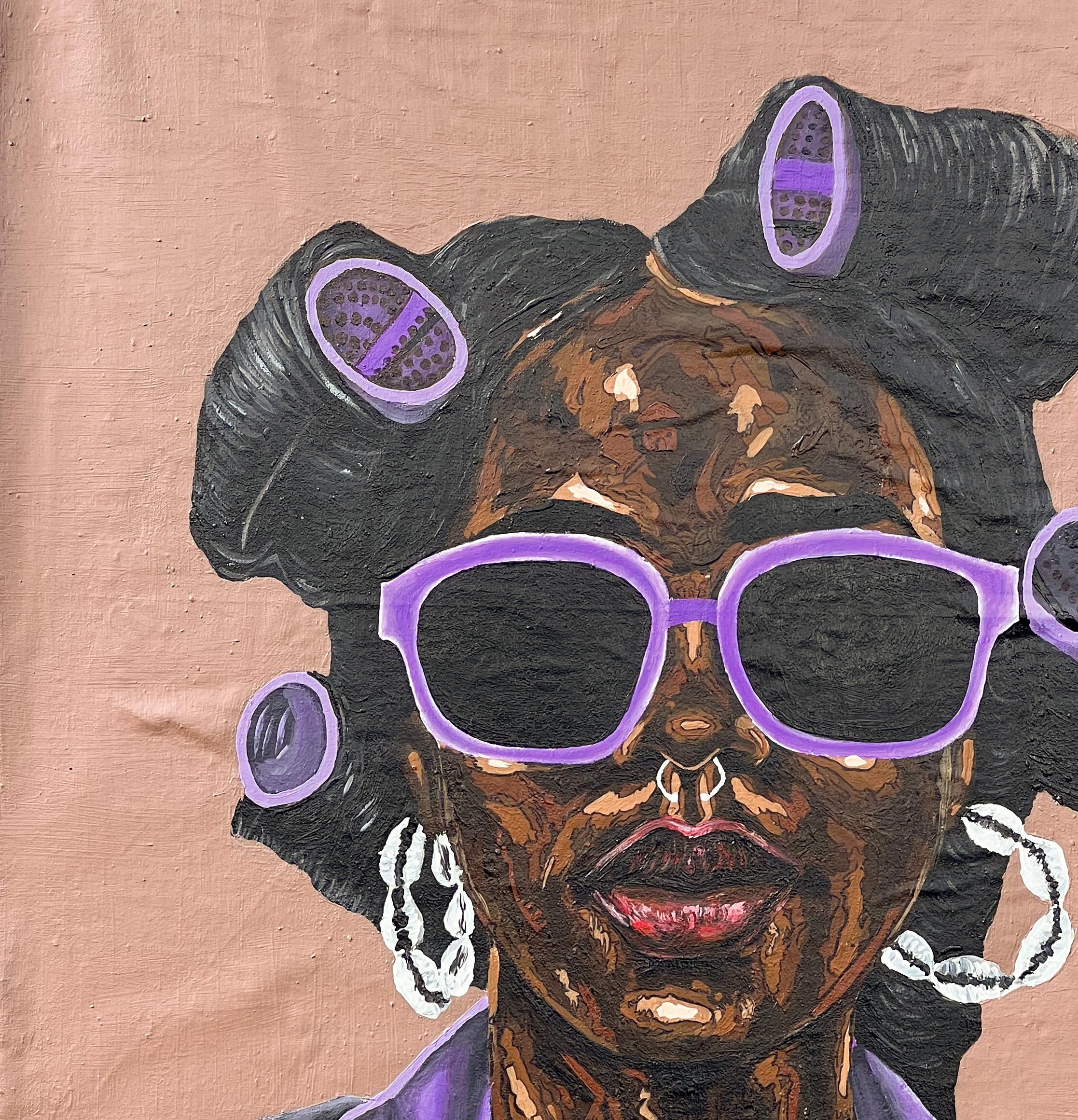 Außergewöhnliche Frau 2 – Painting von Michael Adetula