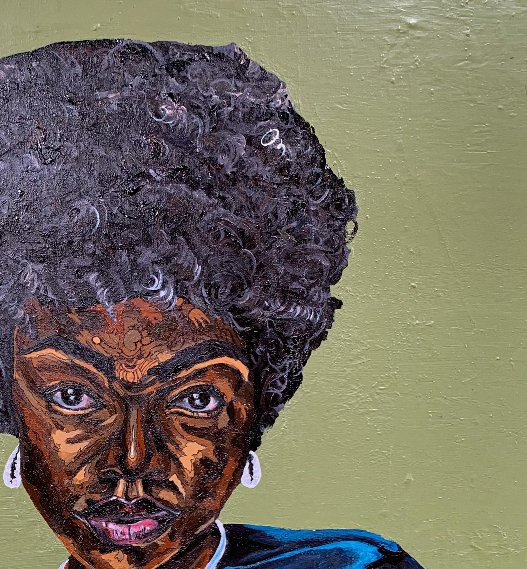 Gaze is a Powerful Language - Conceptual Painting by Michael Adetula