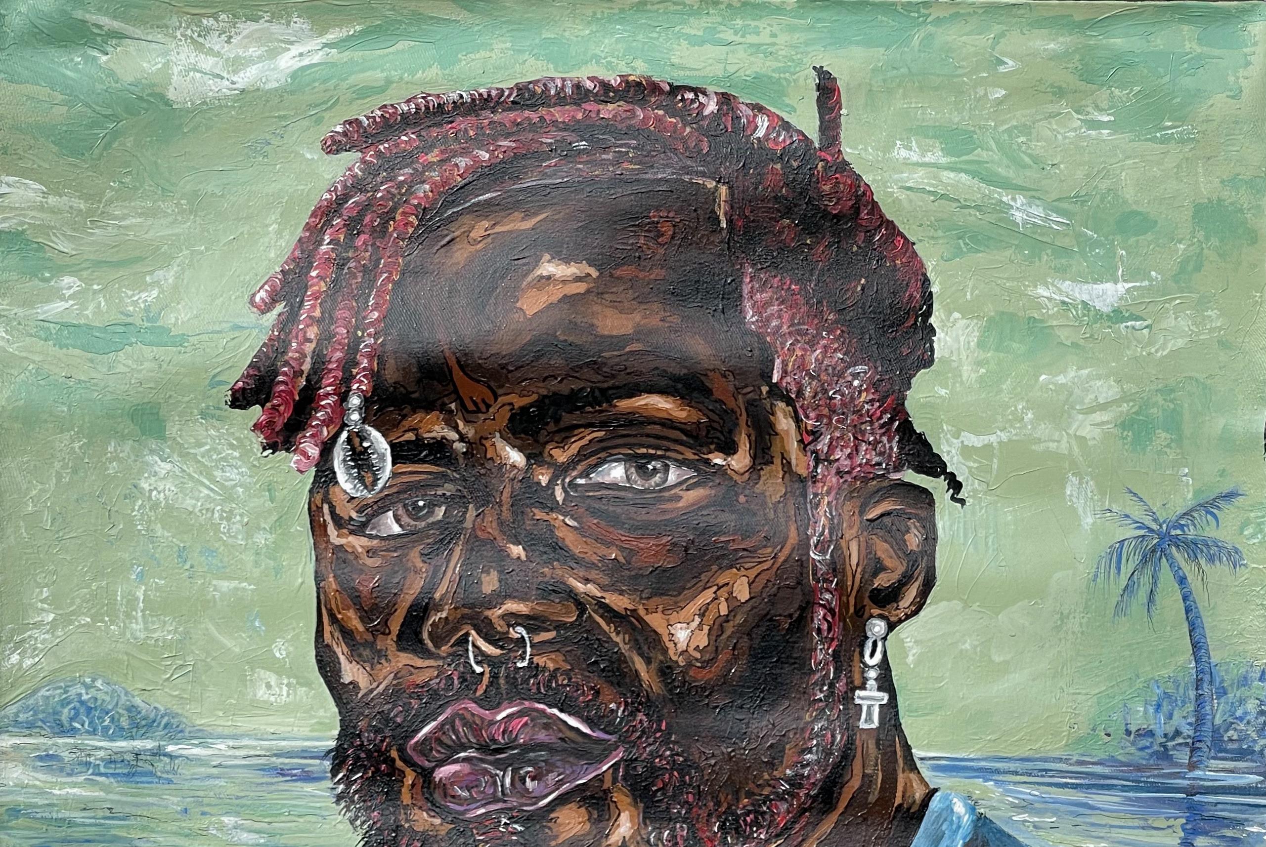 Harmonie et liberté - 21e siècle Contemporain, Figuratif, Portrait, Moderne - Painting de Michael Adetula
