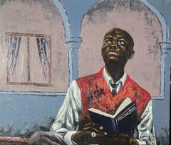 Help from Above - 21st Century Contemporary, Portrait Figuratif, Femme, Moderne