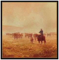 Michael Albrechtsen Original Oil Painting On Canvas Western Wildlife Signed Art