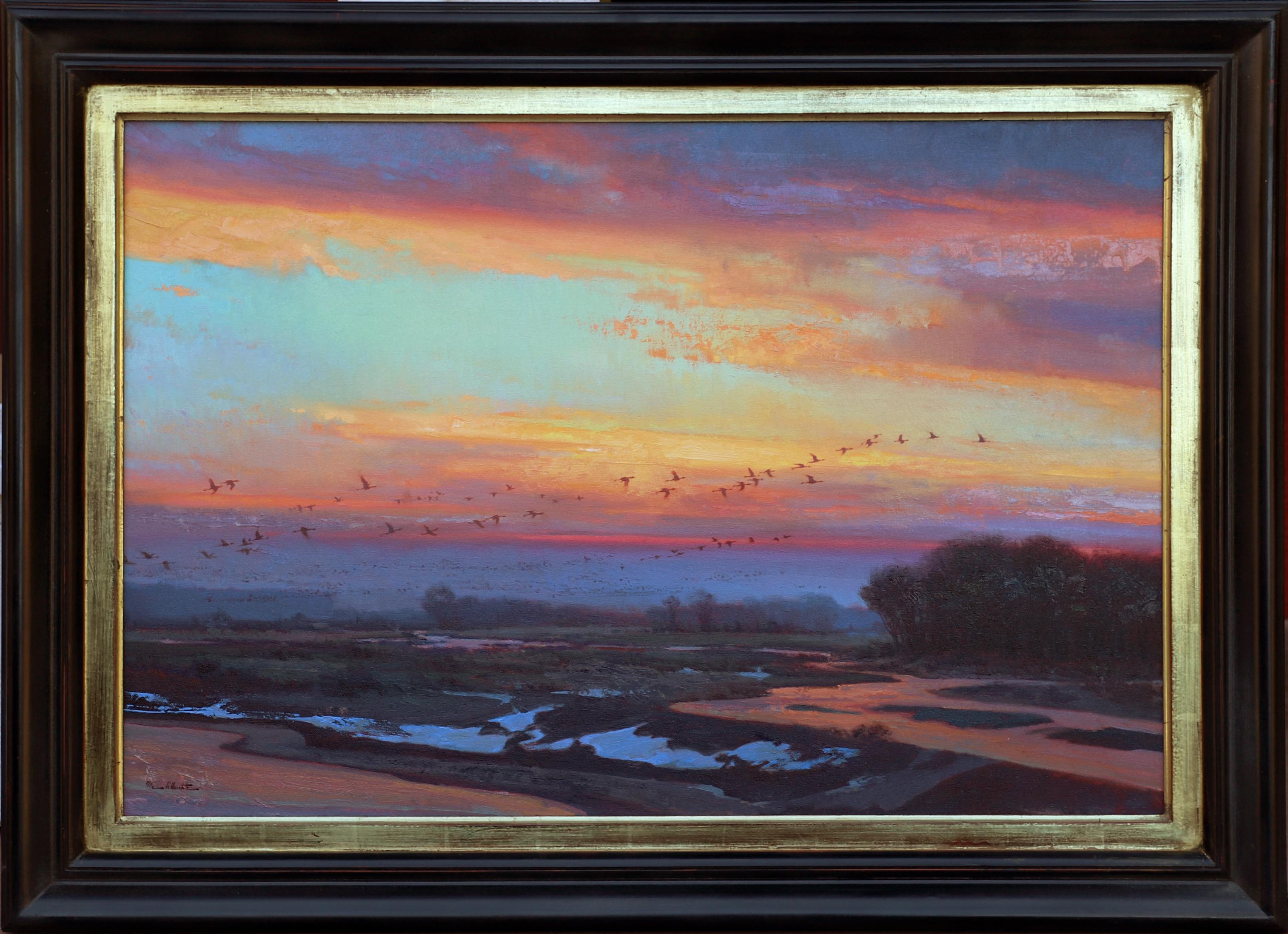 Landscape Painting di Michael Albrechtsen - Musica al tramonto