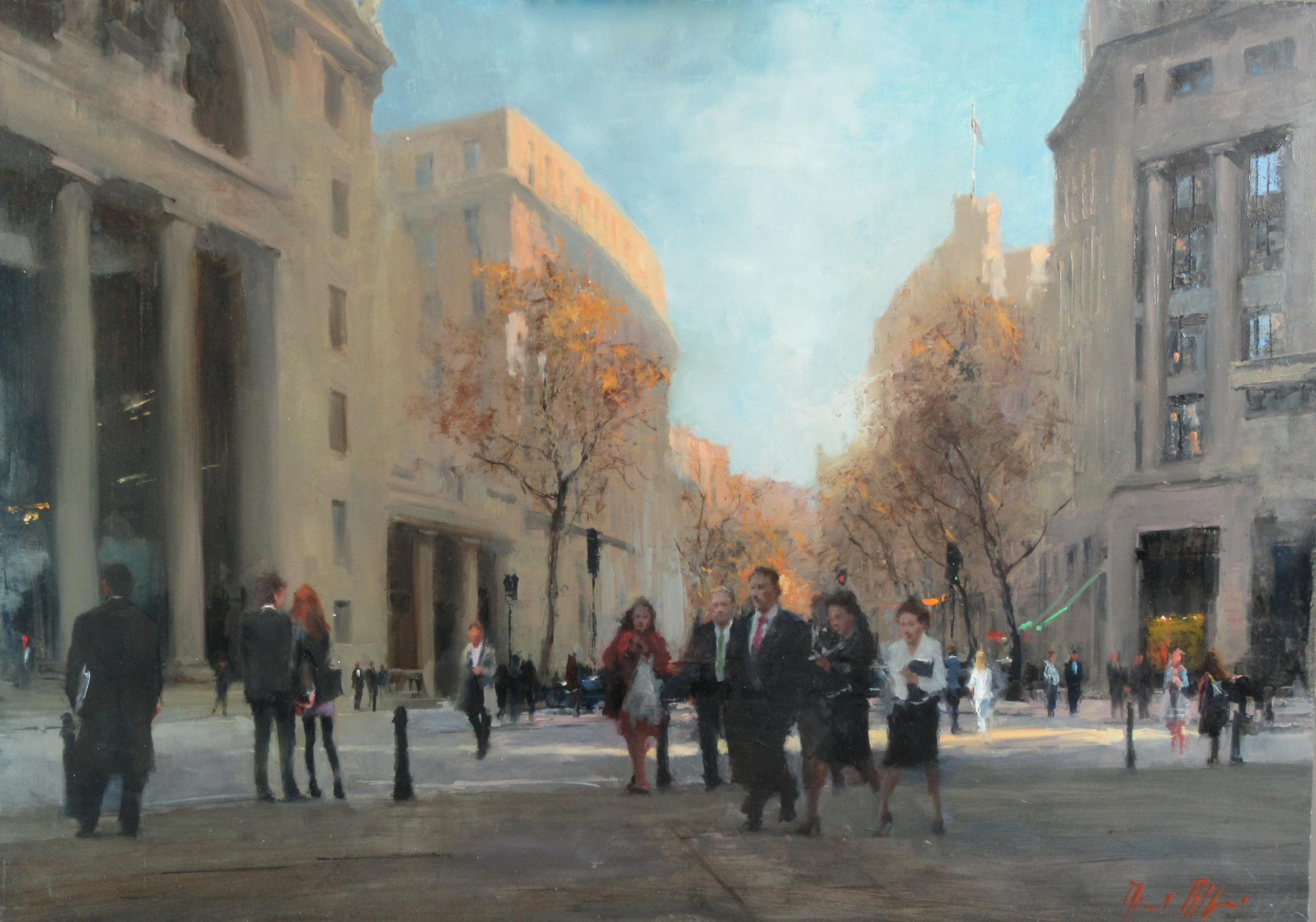 Michael Alford Landscape Painting - Aldwych, Valentine’s Day