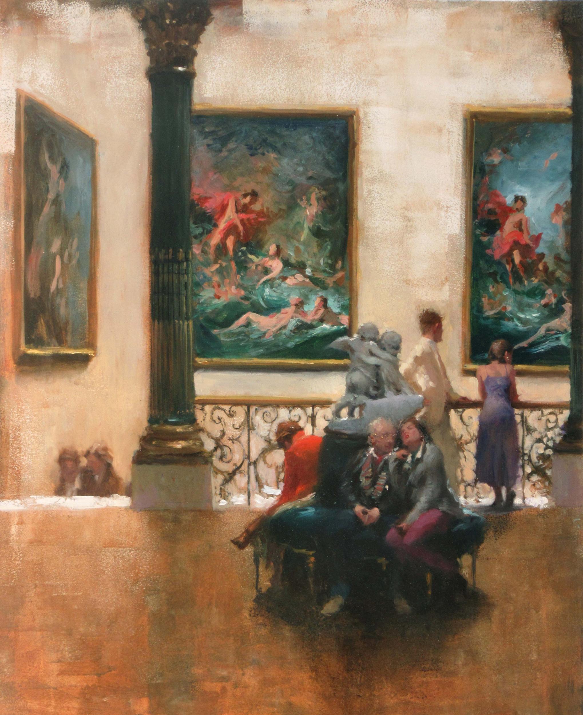 Art Appreciation, Wallace Collection - Painting by Michael Alford