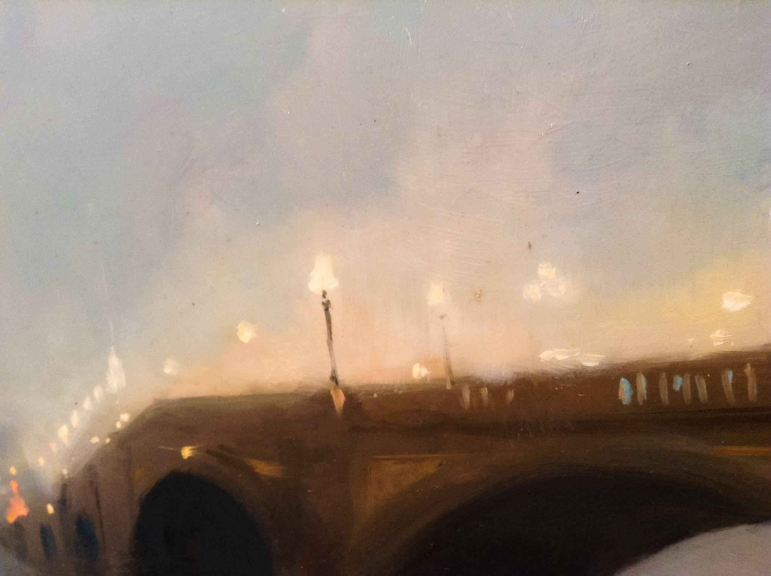 Battersea Bridge, Chelsea - Original Cityscape Oil Painting Contemporary Art  1