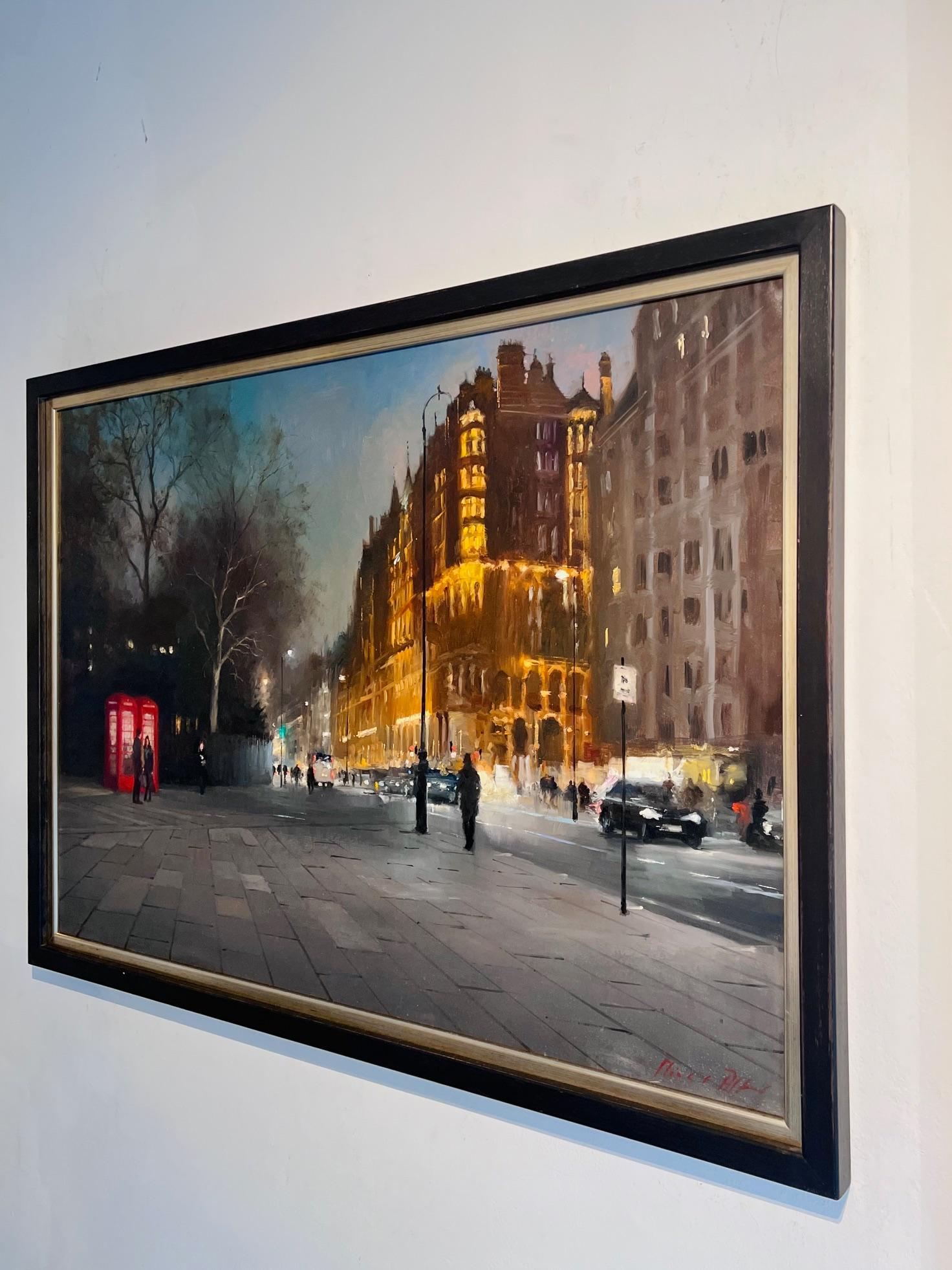 Bloomsbury - pintura al óleo impresionismo original-Arte contemporáneo - Portrait Painting Negro de Michael Alford