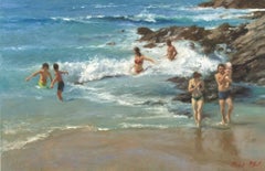 Breaking Surf - beach seascape waterscape oil painting art impressionist artwork
