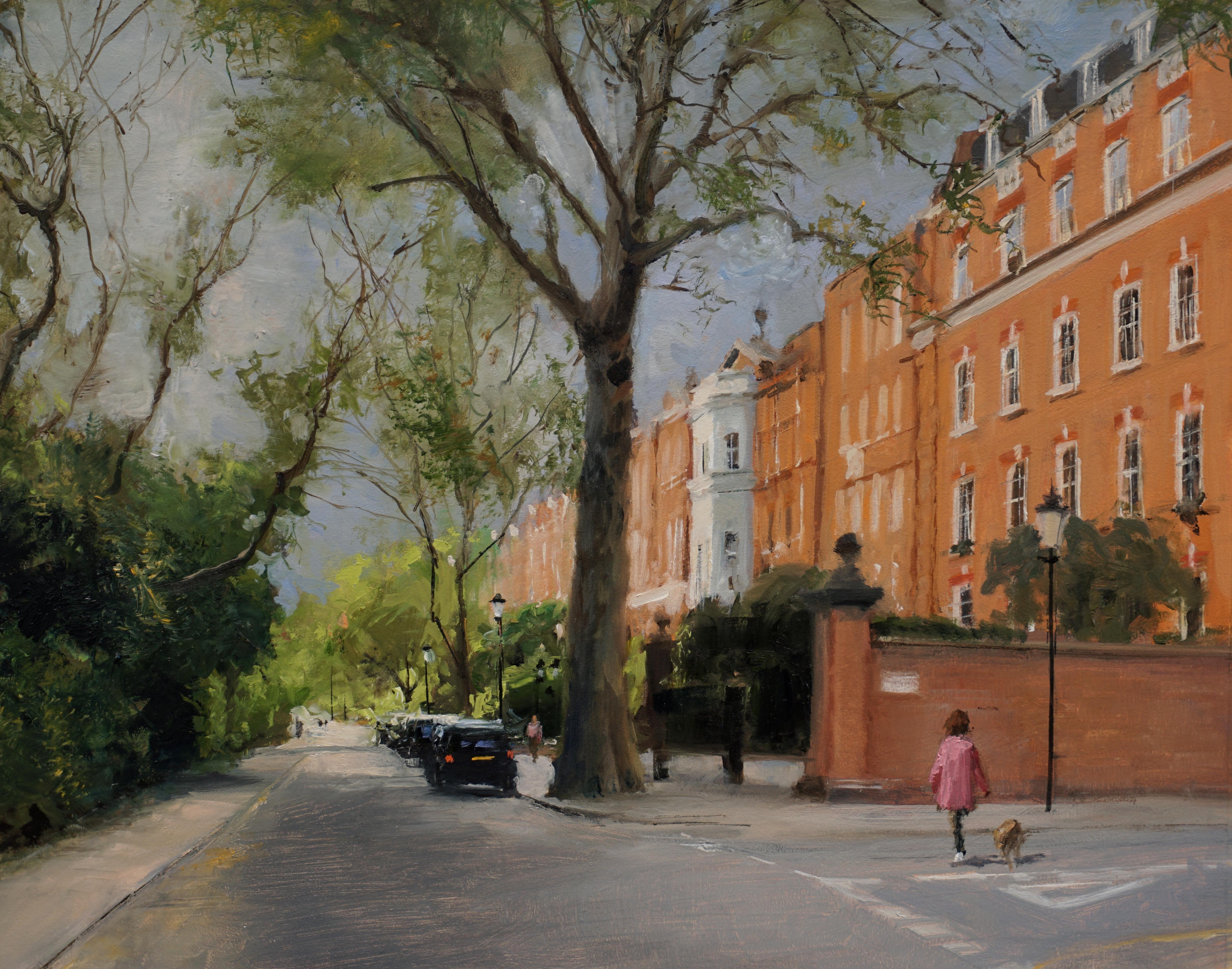  Cheyne Walk, Chelsea – Originales Ölgemälde des Londoner Impressionismus, Ölgemälde der Moderne 