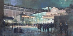 Commedia dell’Arte Covent Garden  original city landscape painting 