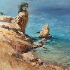 Late Summer 2 - seascape ocean oil painting contemporary figurative coastal art