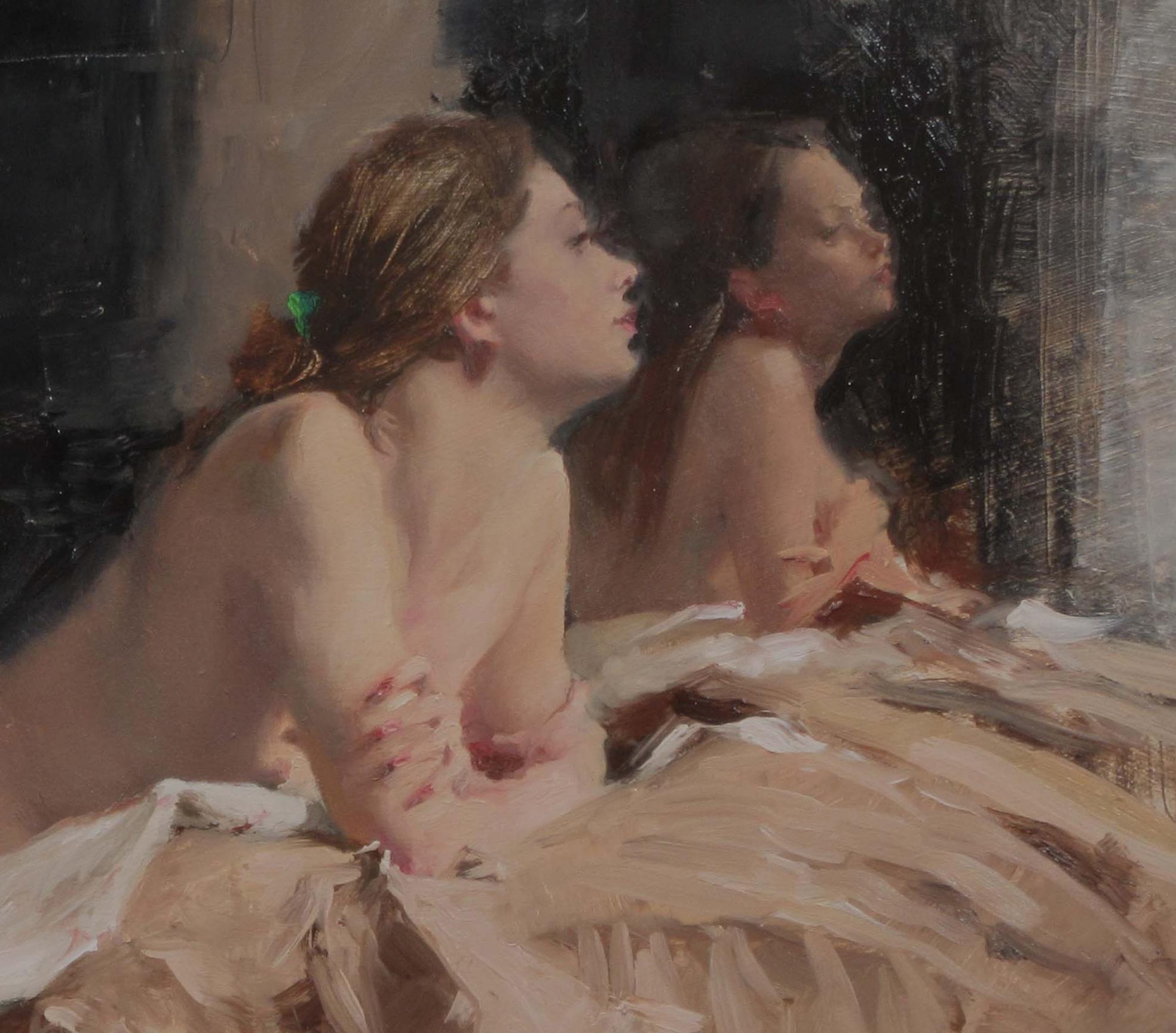 Nude, Taffeta - Painting by Michael Alford