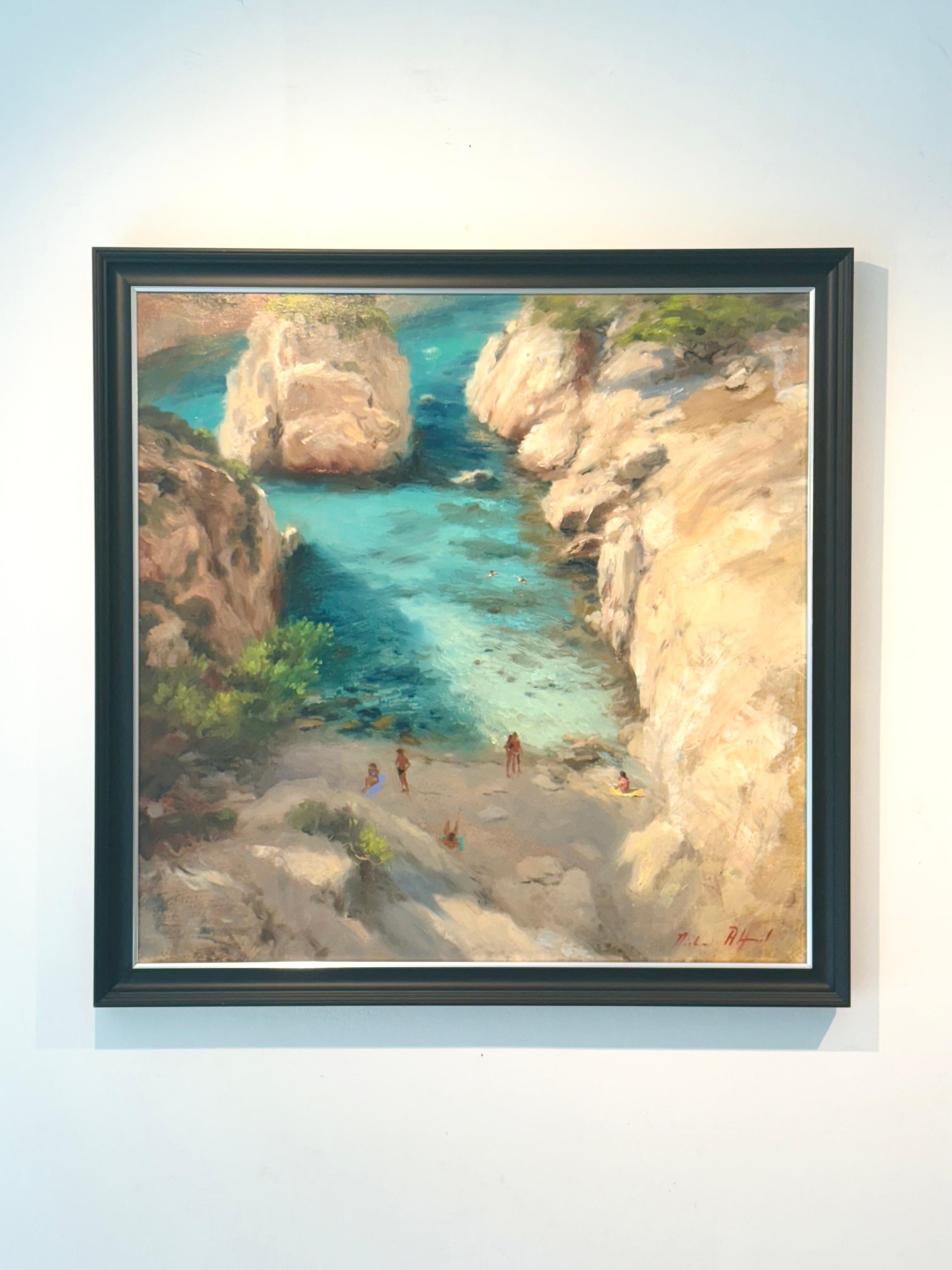 The Cove - original impressionistische figurative Landschaftsstudie -zeitgenössische Kunst – Painting von Michael Alford