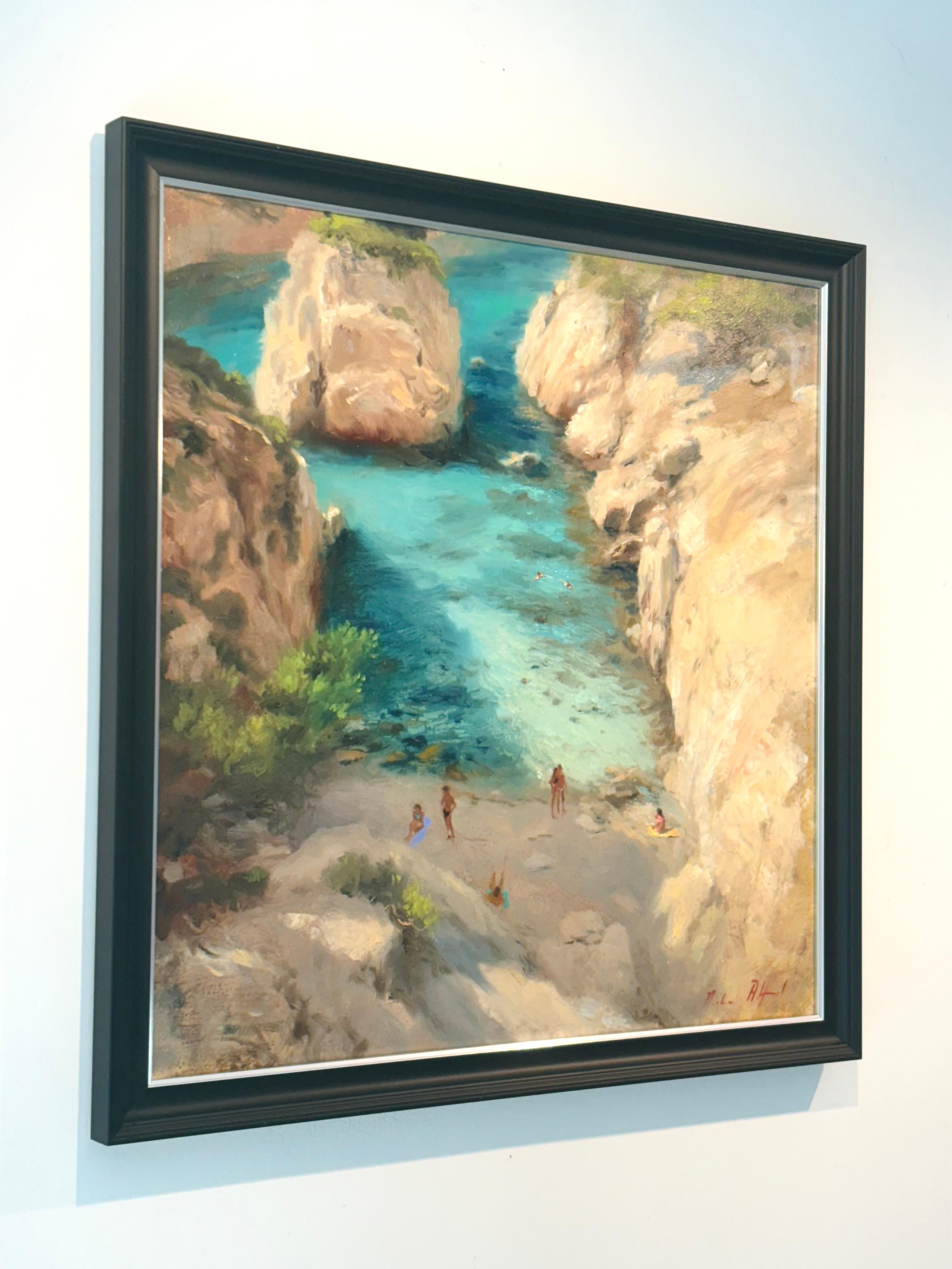The Cove - original impressionistische figurative Landschaftsstudie -zeitgenössische Kunst (Impressionismus), Painting, von Michael Alford