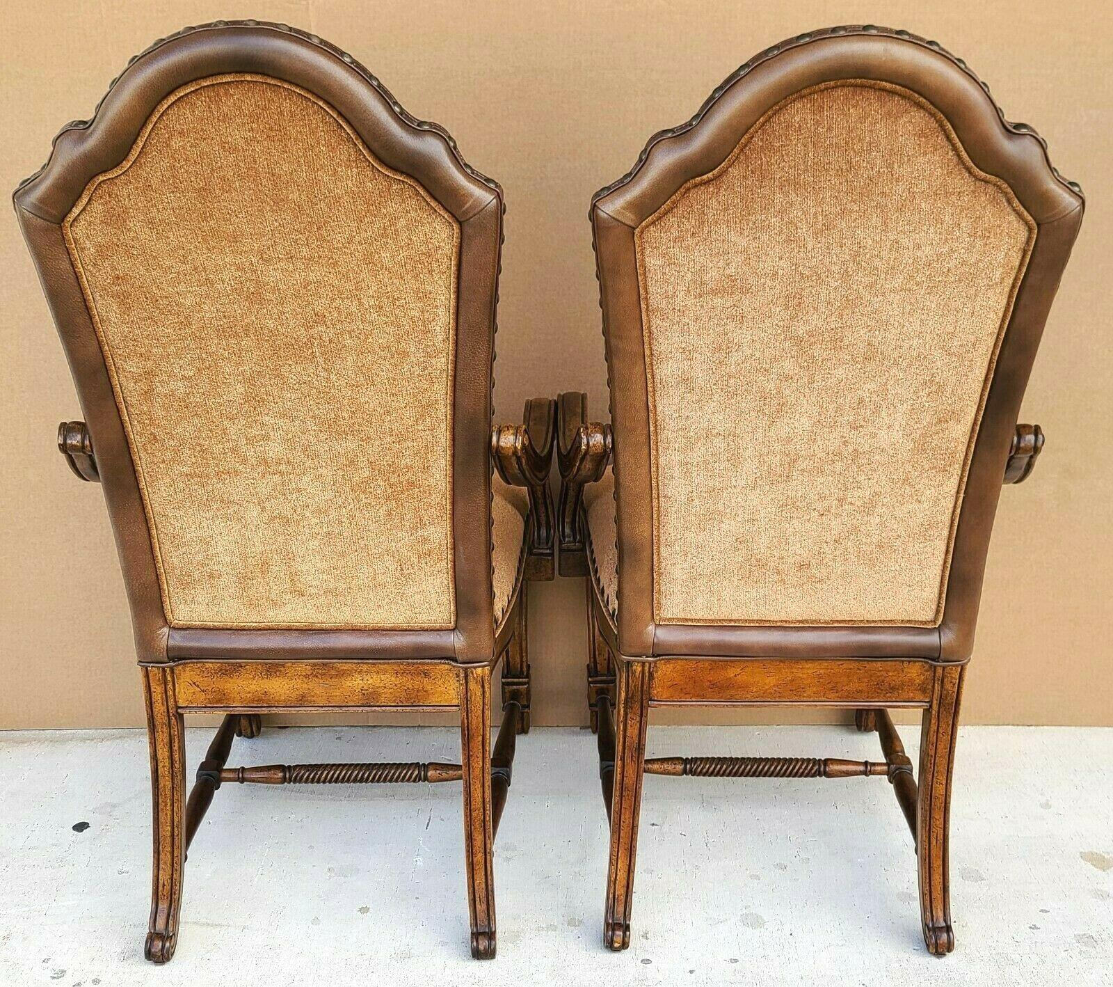Michael Amini Sedgewicke Dining Armchairs In Good Condition For Sale In Lake Worth, FL