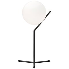 Michael Anastassiades Lampada da tavolo moderna e minimalista in vetro e nero per FLOS