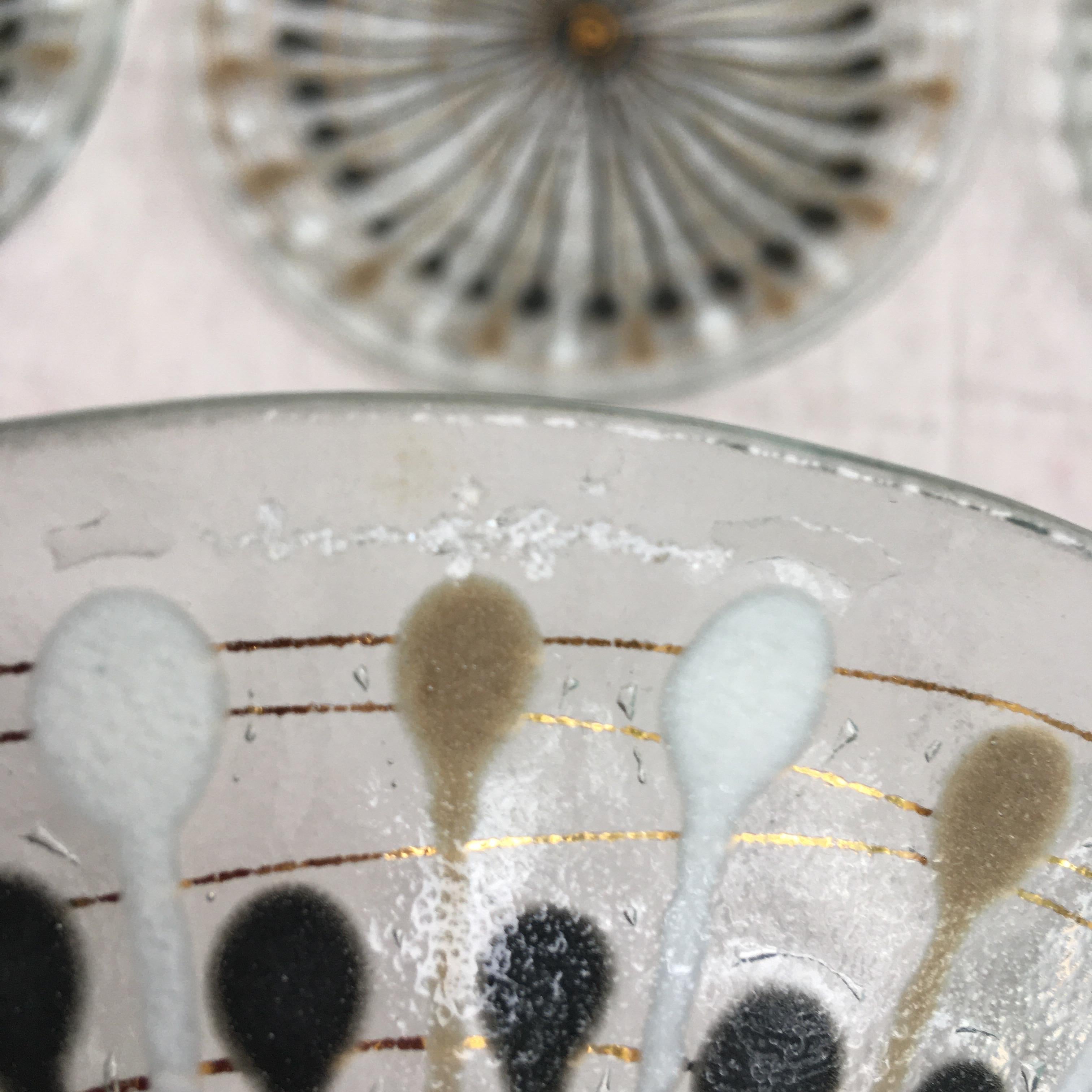 Mid-Century Modern Michael and Frances Higgins Set of 8 Plates, All Etched Signatures