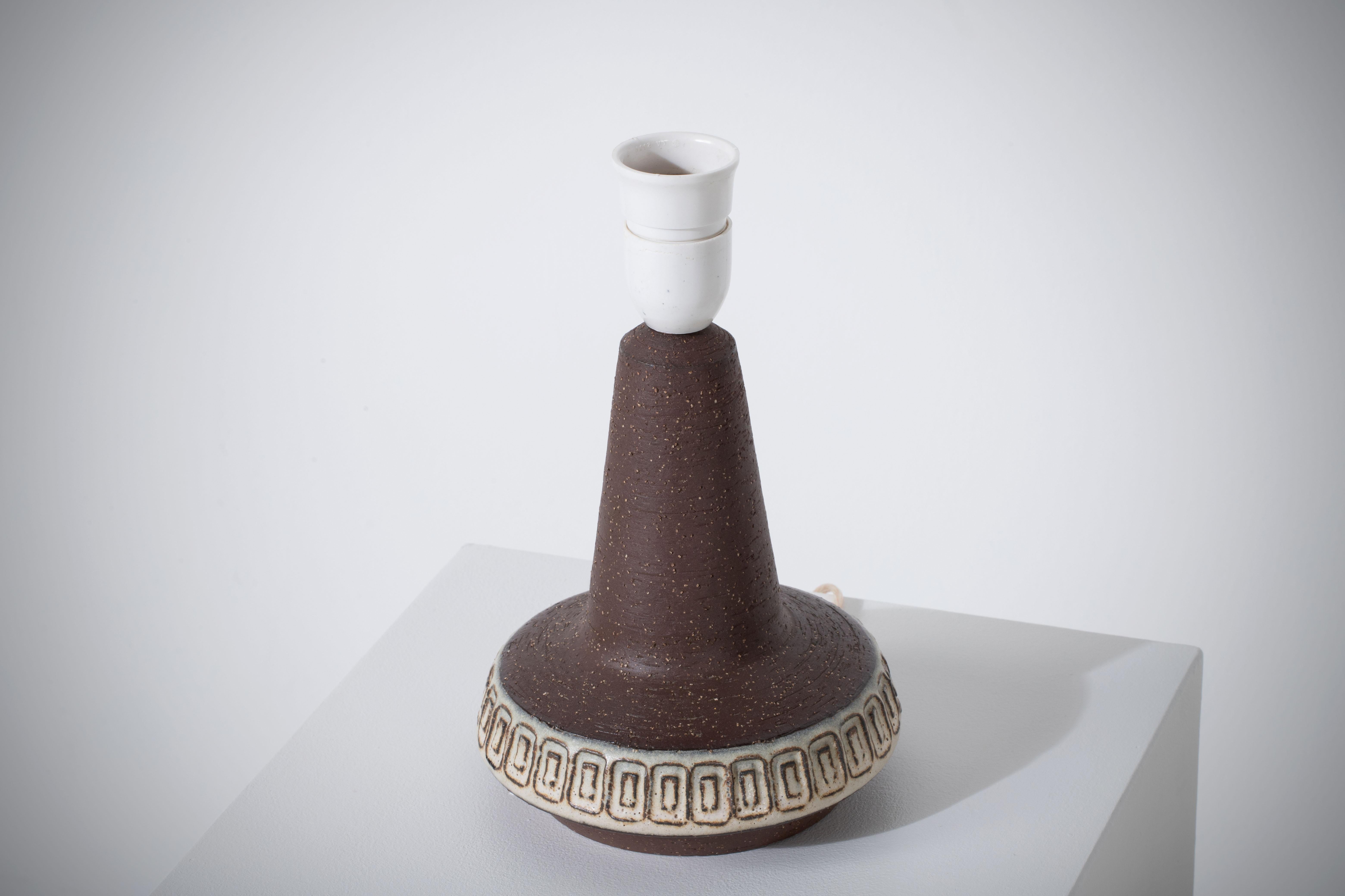 Michael Andersen Bornholm Ceramic Lamp, Danmark, 1960s In Good Condition For Sale In Wiesbaden, DE