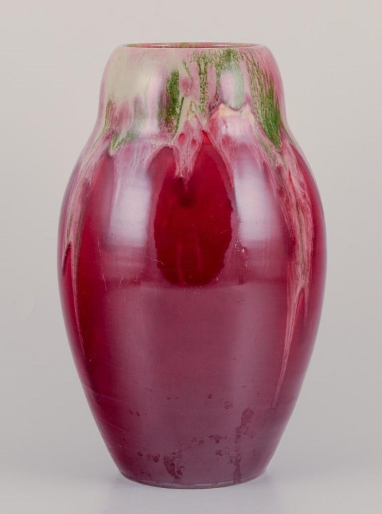 Glazed Michael Andersen, Bornholm. Large vase in ceramic. Mid-20th C. For Sale