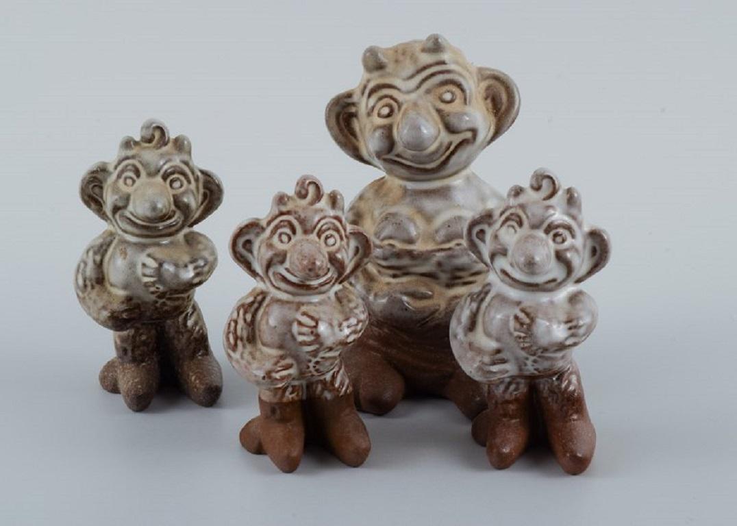 Michael Andersen, Bornholm. Three ceramic figures. Designed by Marianne Starck. 
