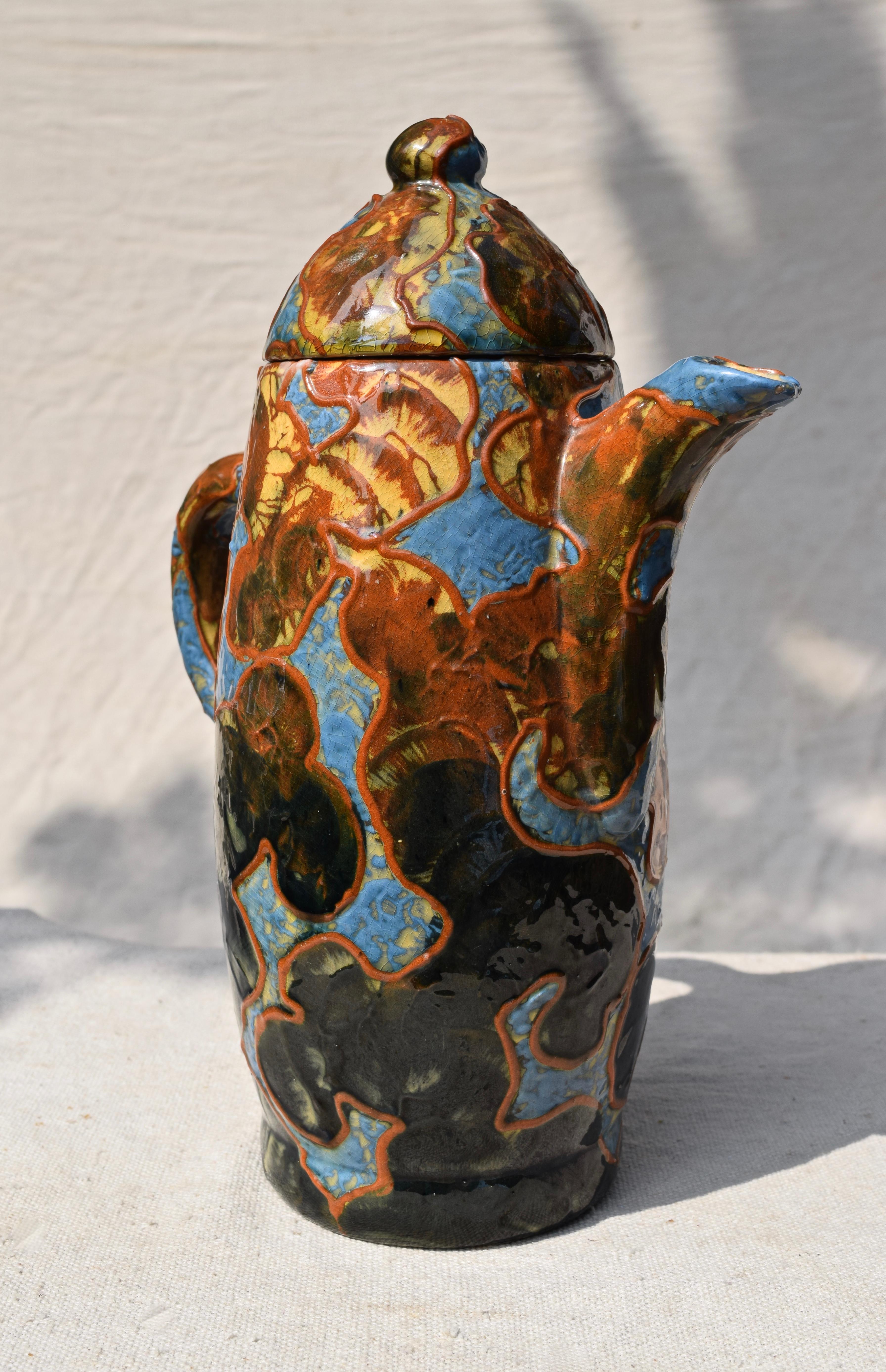 Mid-20th Century Michael Andersen, Camouflage Series Pitcher, Denmark, 1940s For Sale