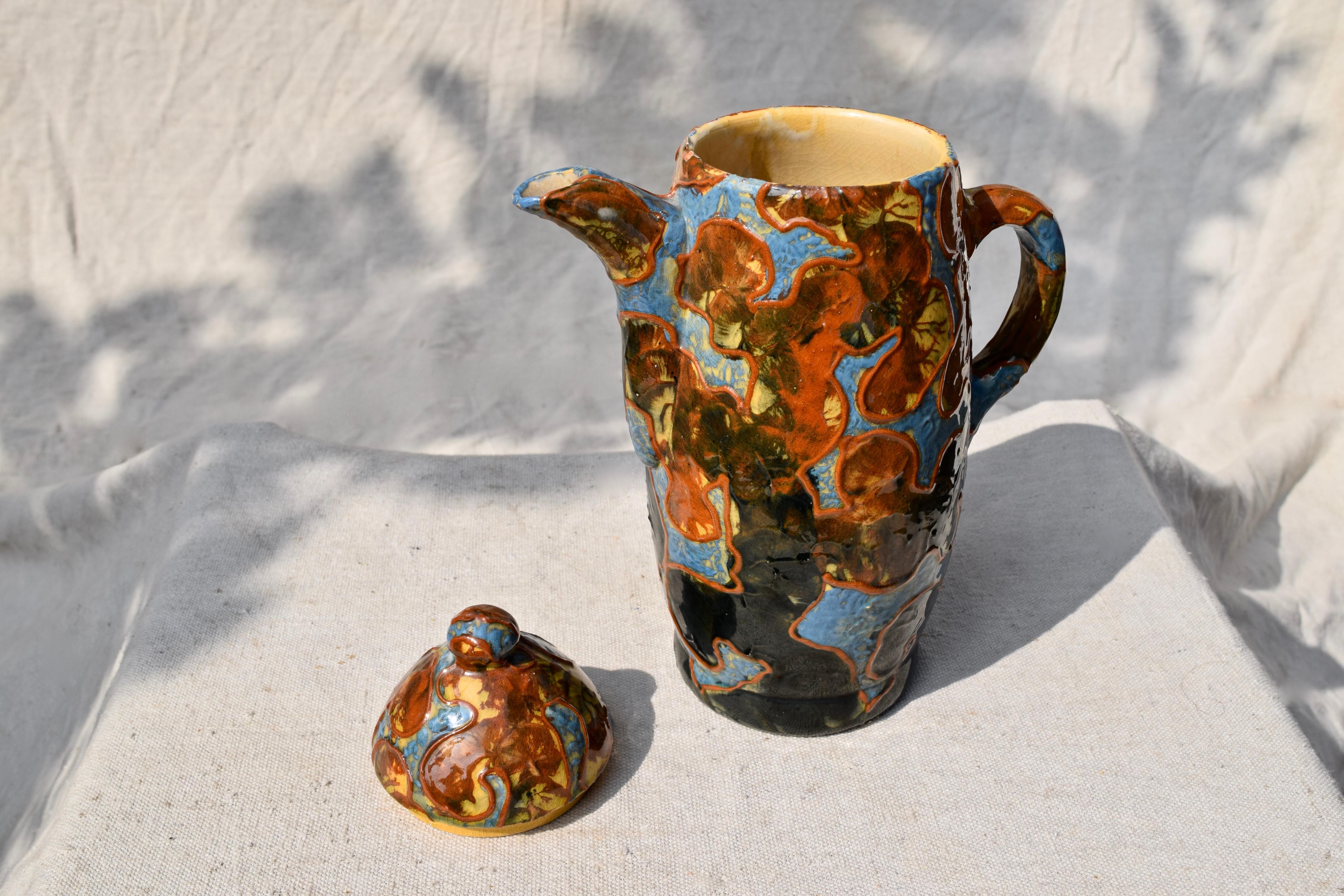 Michael Andersen, Camouflage Series Pitcher, Denmark, 1940s For Sale 1