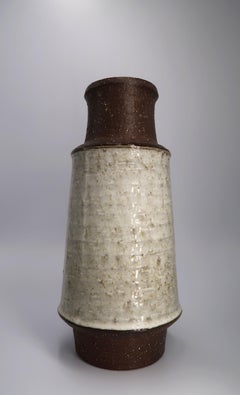 Michael Andersen & Son Danish Ceramic Vase, Glazed Chamotte, 1960s