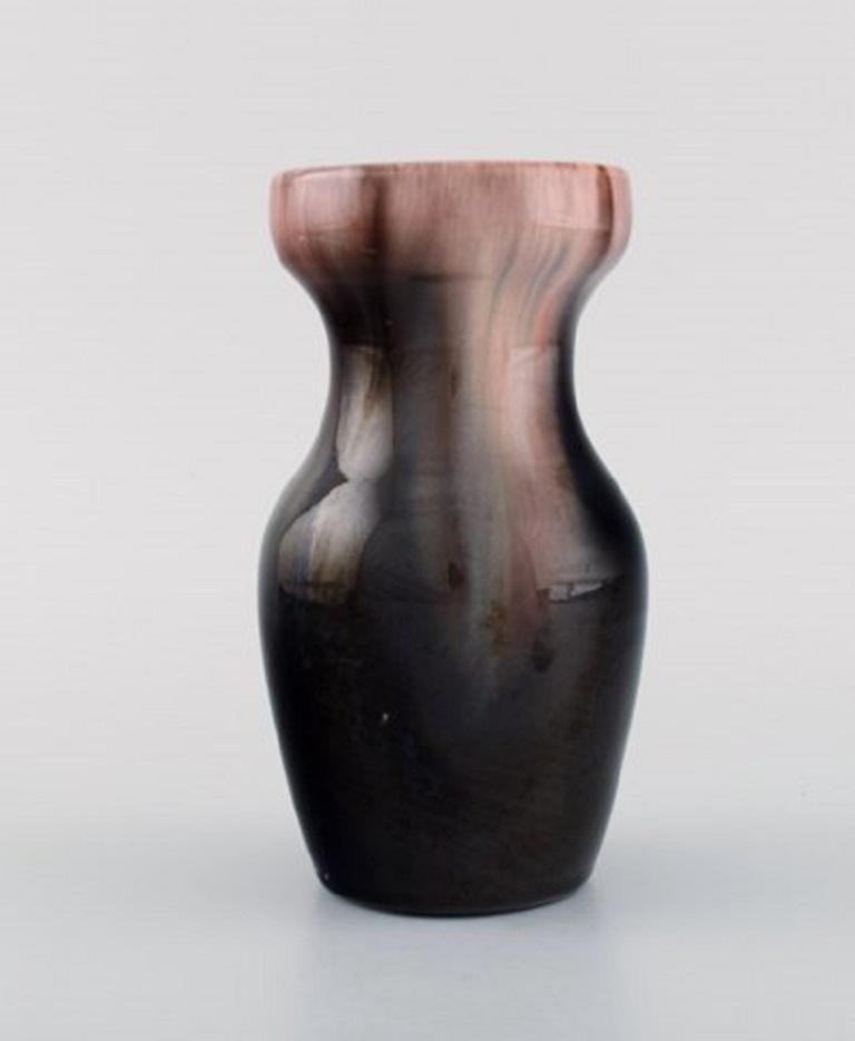 Scandinave moderne Michael Andersen, Danemark, Trois vases en céramique émaillée, années 1950 en vente