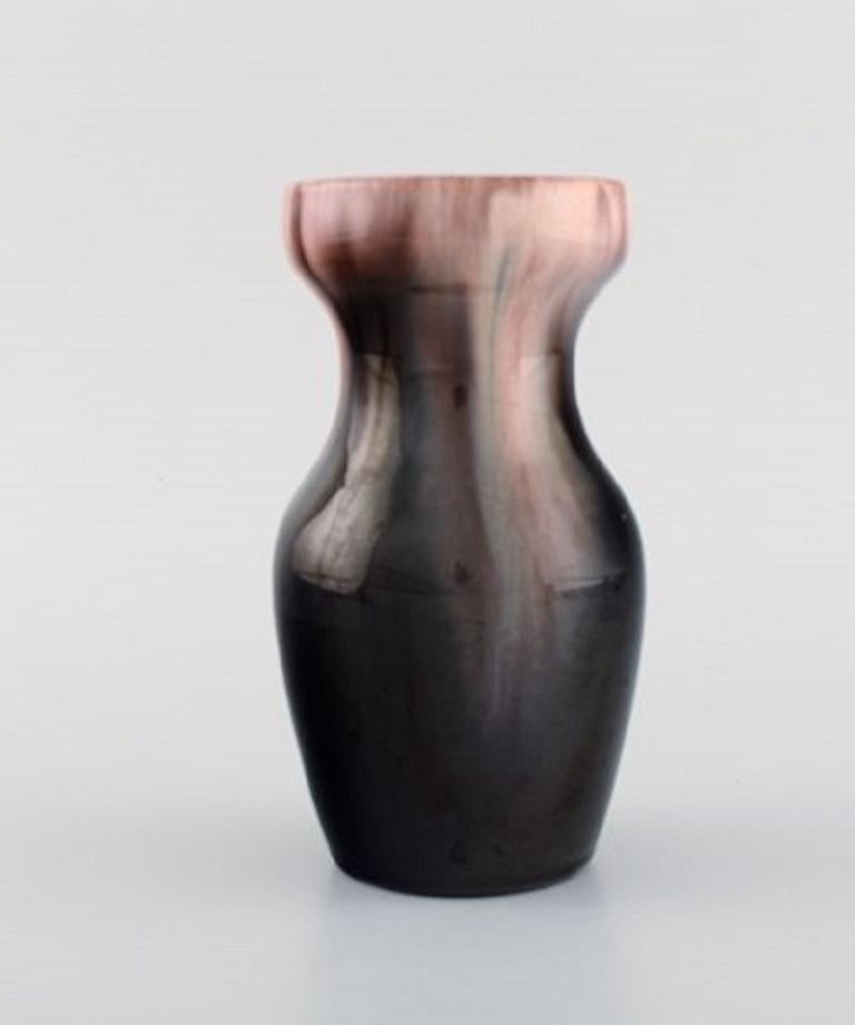 Danois Michael Andersen, Danemark, Trois vases en céramique émaillée, années 1950 en vente