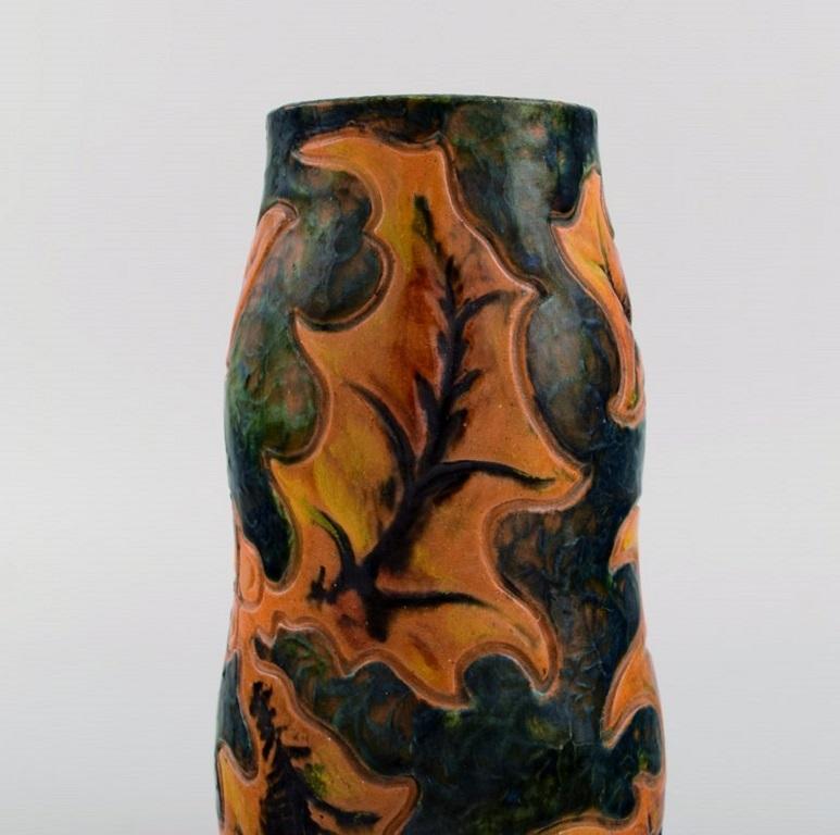 Michael Andersen, Denmark. Art Nouveau Vase in Glazed Ceramics 1