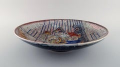 Michael Andersen, Denmark, Large Bowl in Glazed Ceramics with Weaver
