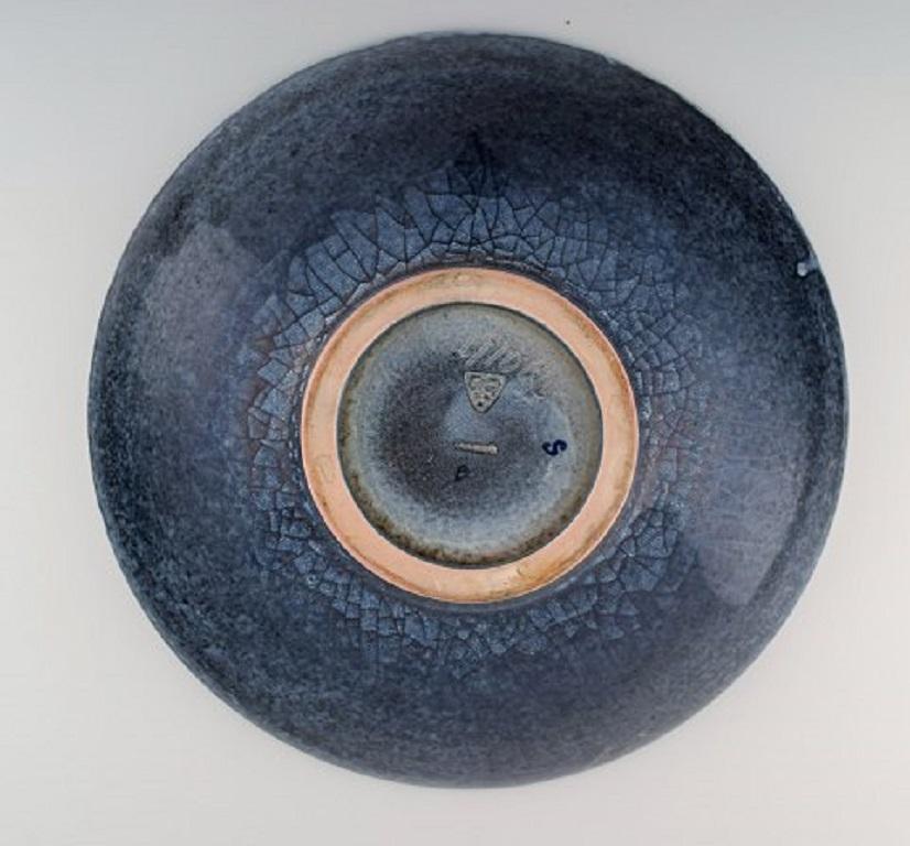 Michael Andersen, Denmark, Large Bowl in Glazed Ceramics with Weaver For Sale 1