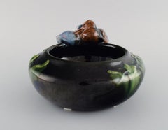 Michael Andersen, Denmark, Rare Bowl in Glazed Ceramics with Ducks, 1920s