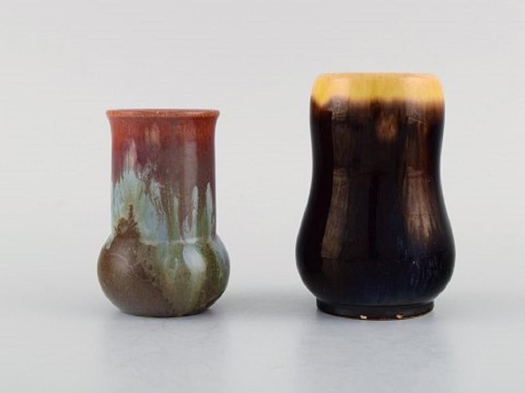Scandinavian Modern Michael Andersen, Denmark, Three Vases and a Bowl in Glazed Ceramics, 1950s