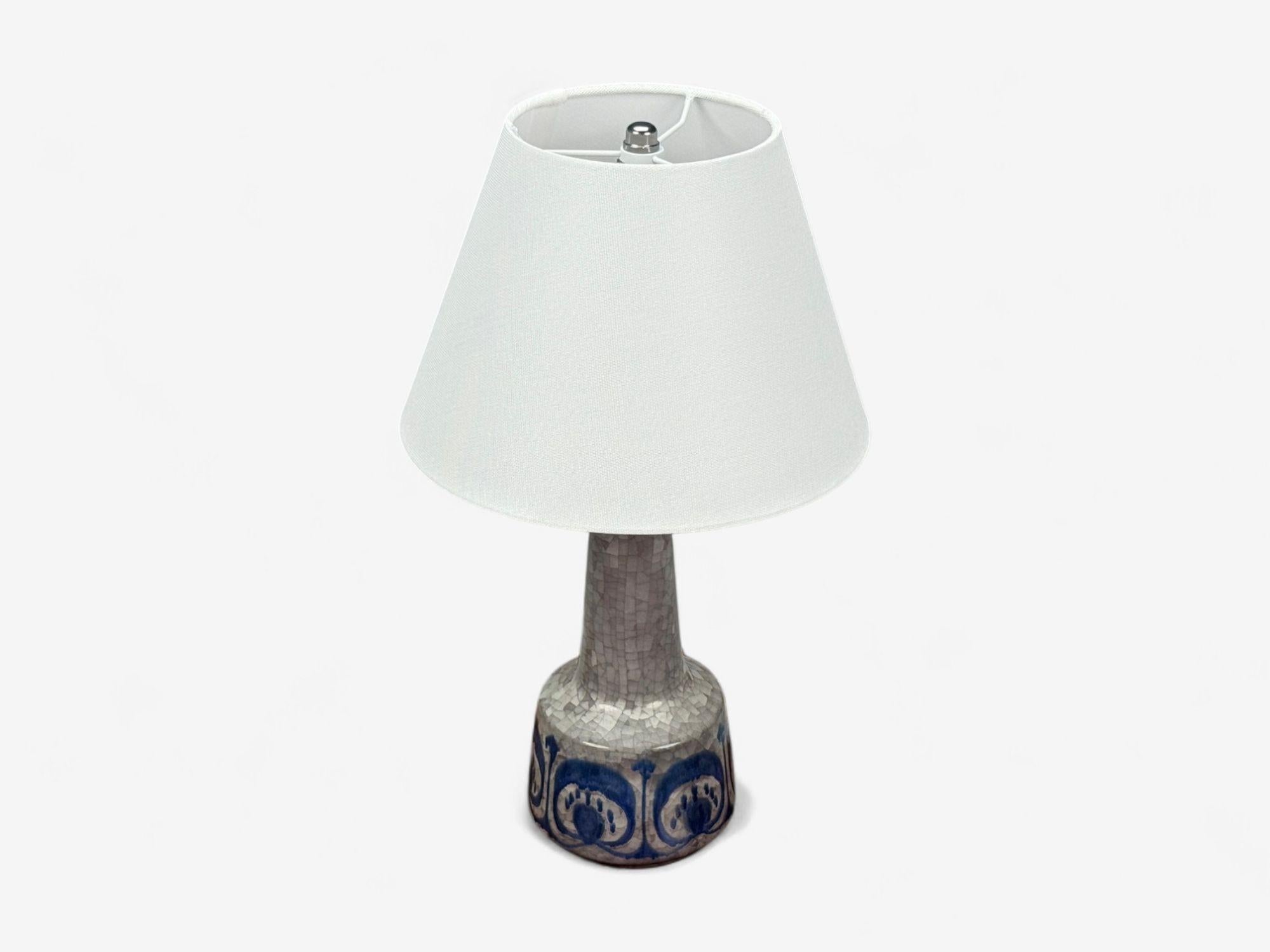 Mid-Century Modern Michael Andersen, Glazed Stoneware, Table Lamp, Denmark, 1970s For Sale