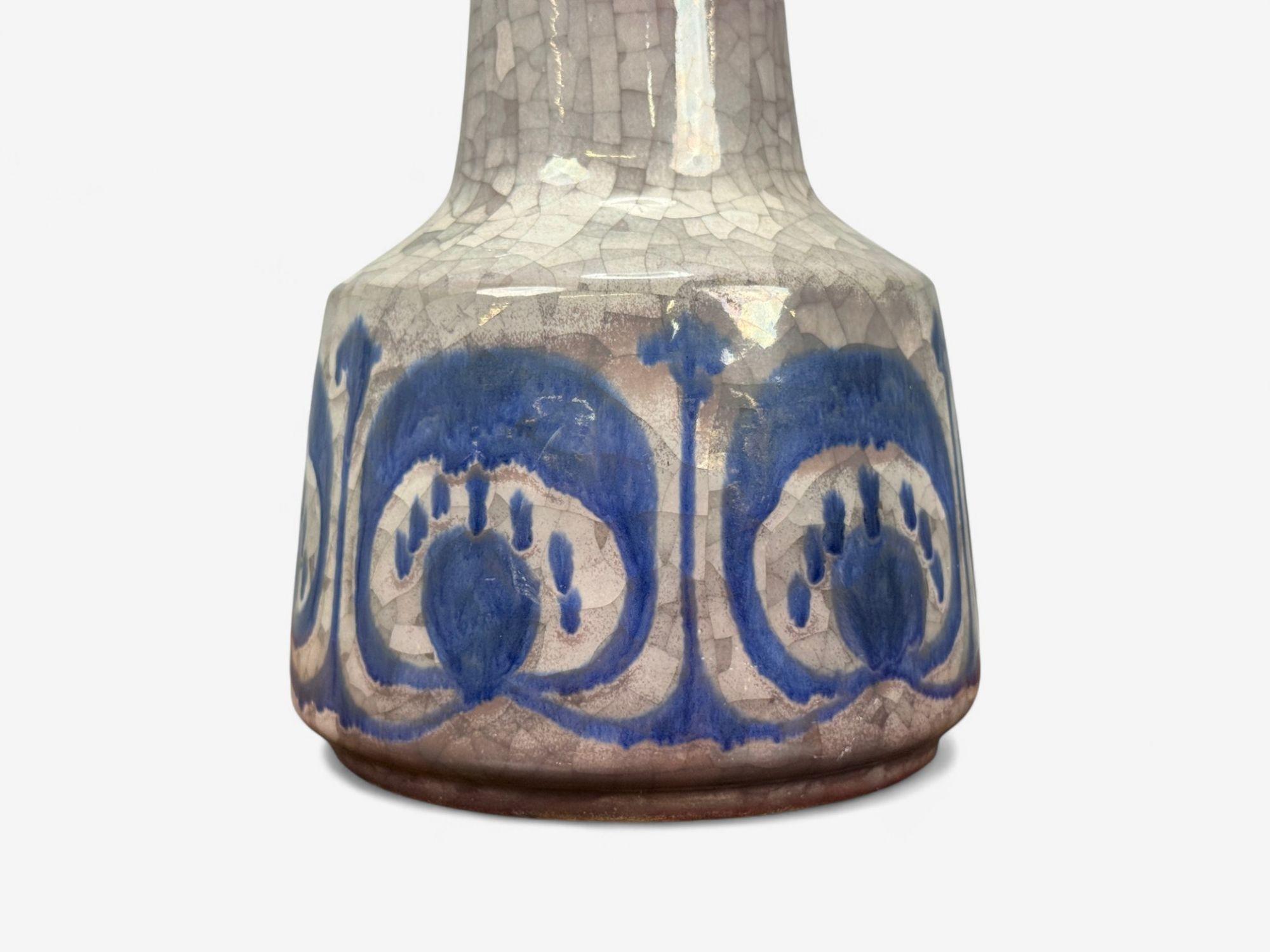Late 20th Century Michael Andersen, Glazed Stoneware, Table Lamp, Denmark, 1970s For Sale