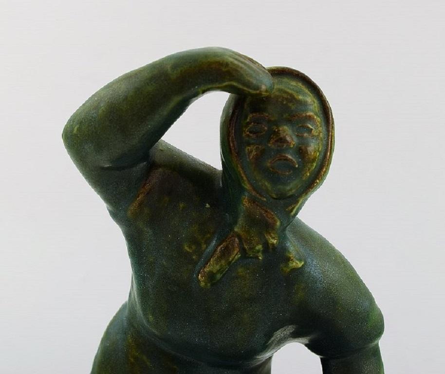 Danish Michael Andersen Pottery, Bornholm, Large Figure of Fisherman's Wife For Sale